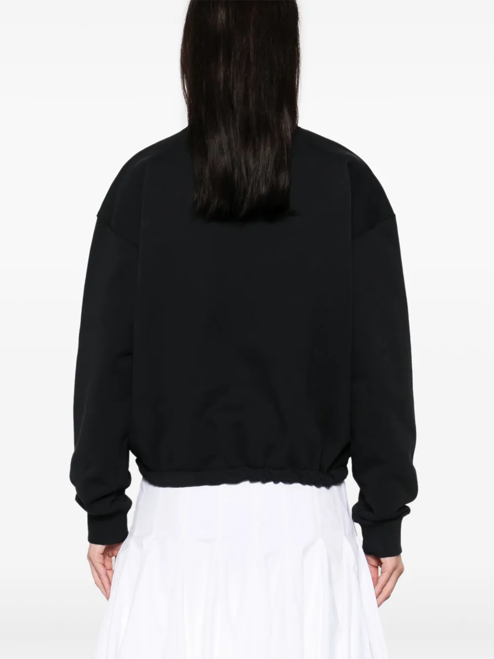 Maison Kitsuné Baby Fox Patch Drawstring Comfort Sweatshirt In Black