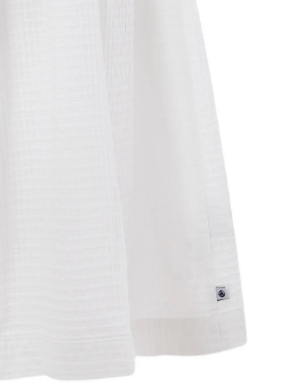 Petit Bateau ruffled organic-cotton dress Wit