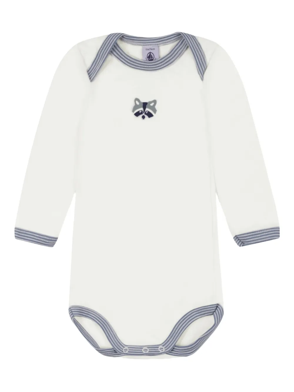 Petit Bateau animal-embroidery bodies (pack of three) Wit