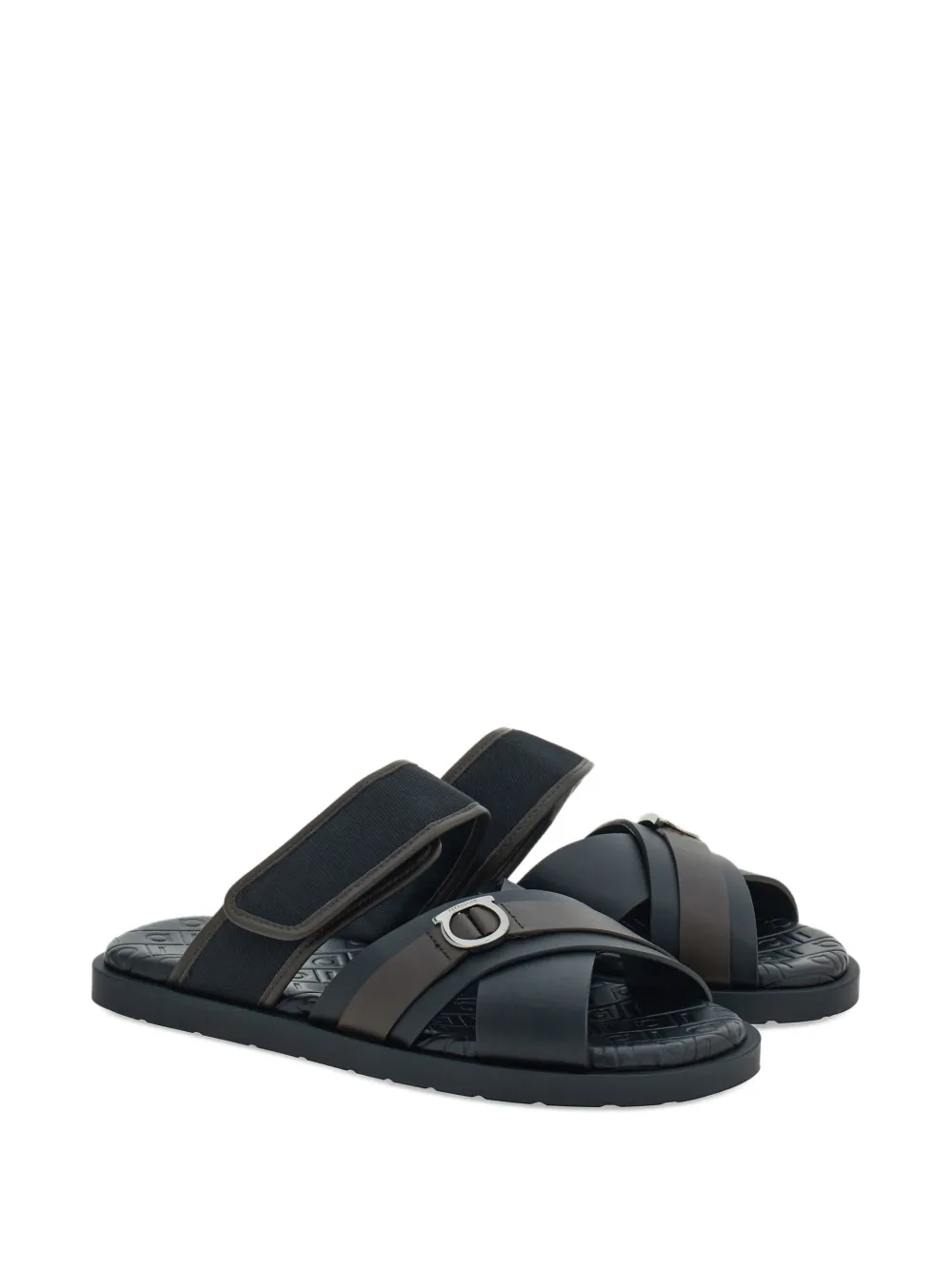 Ferragamo Gancini sandals Black