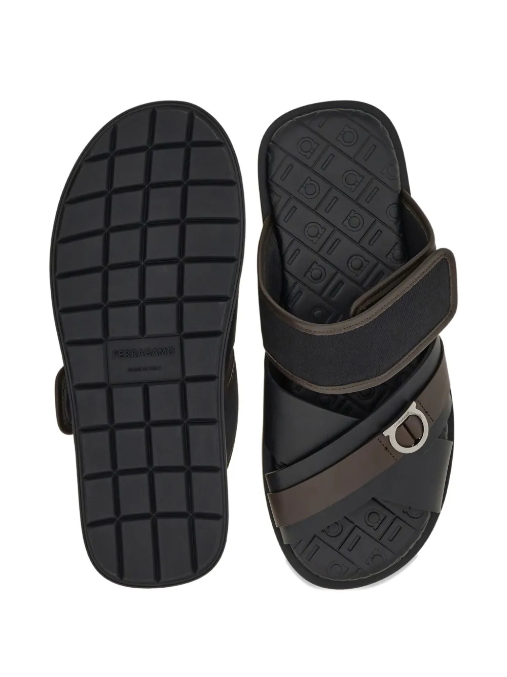 Ferragamo Gancini sandals Black
