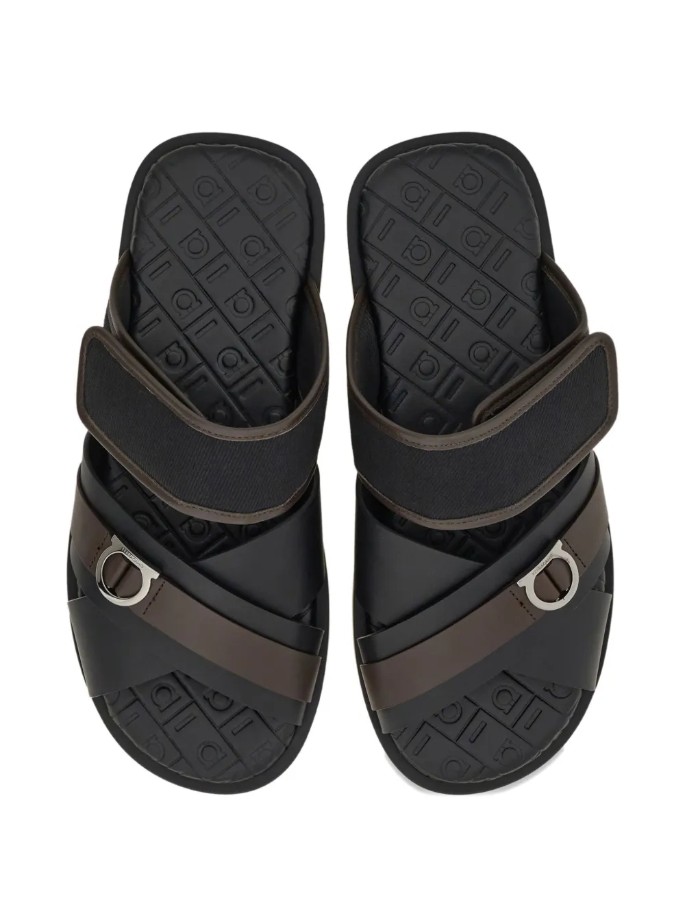 Ferragamo Gancini sandals Black
