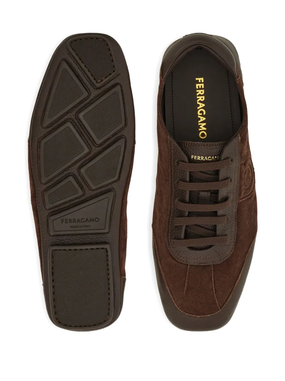Ferragamo Suède sneakers Bruin