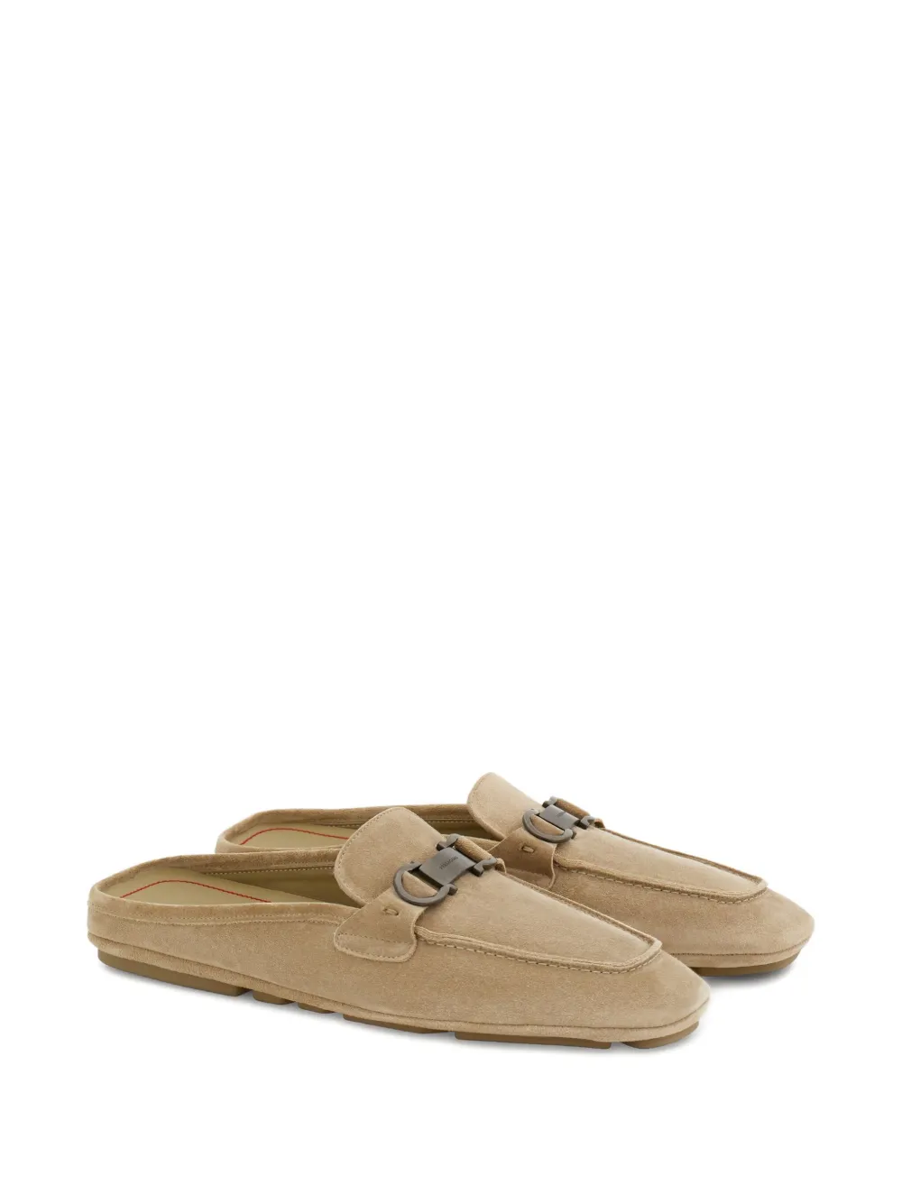 Ferragamo suede slippers Neutrals