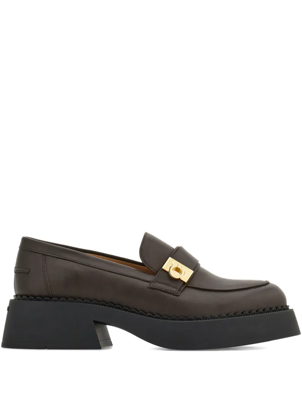 Ferragamo leather loafers Brown