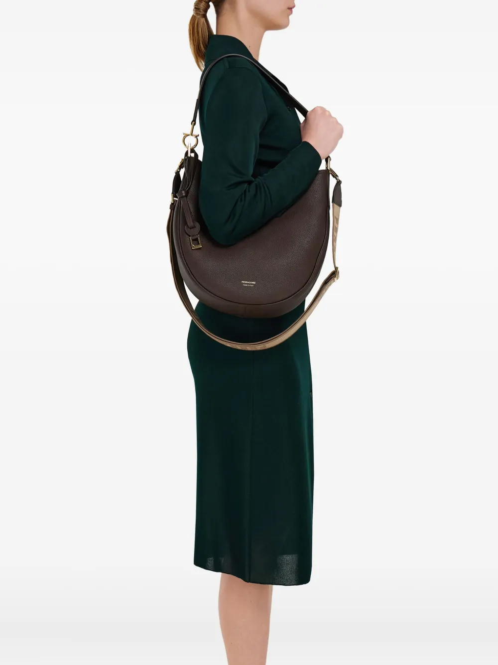 Shop Ferragamo Leather Shoulder Bag
