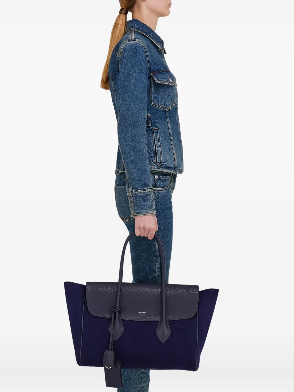 FERRAGAMO EAST-WEST TOTE BAG