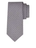 Ferragamo Writer-print silk tie - Grey