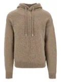 Ferragamo virgin-wool knitted hoodie - Neutrals