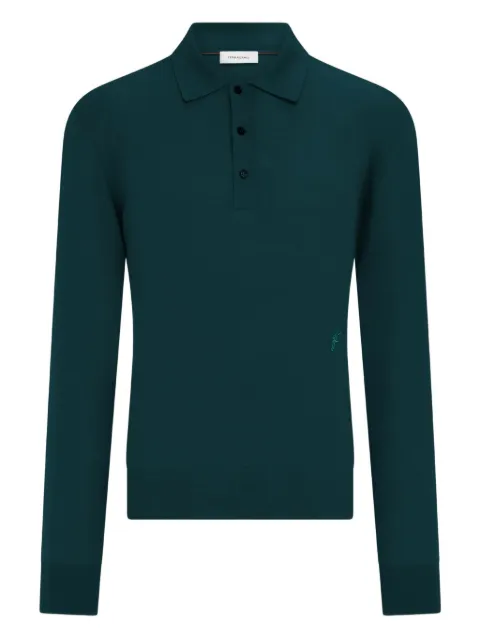 Ferragamo long-sleeved wool polo shirt 