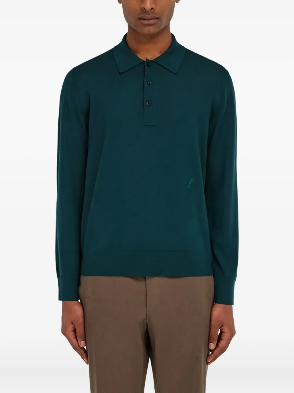 Ferragamo Wollen poloshirt Groen