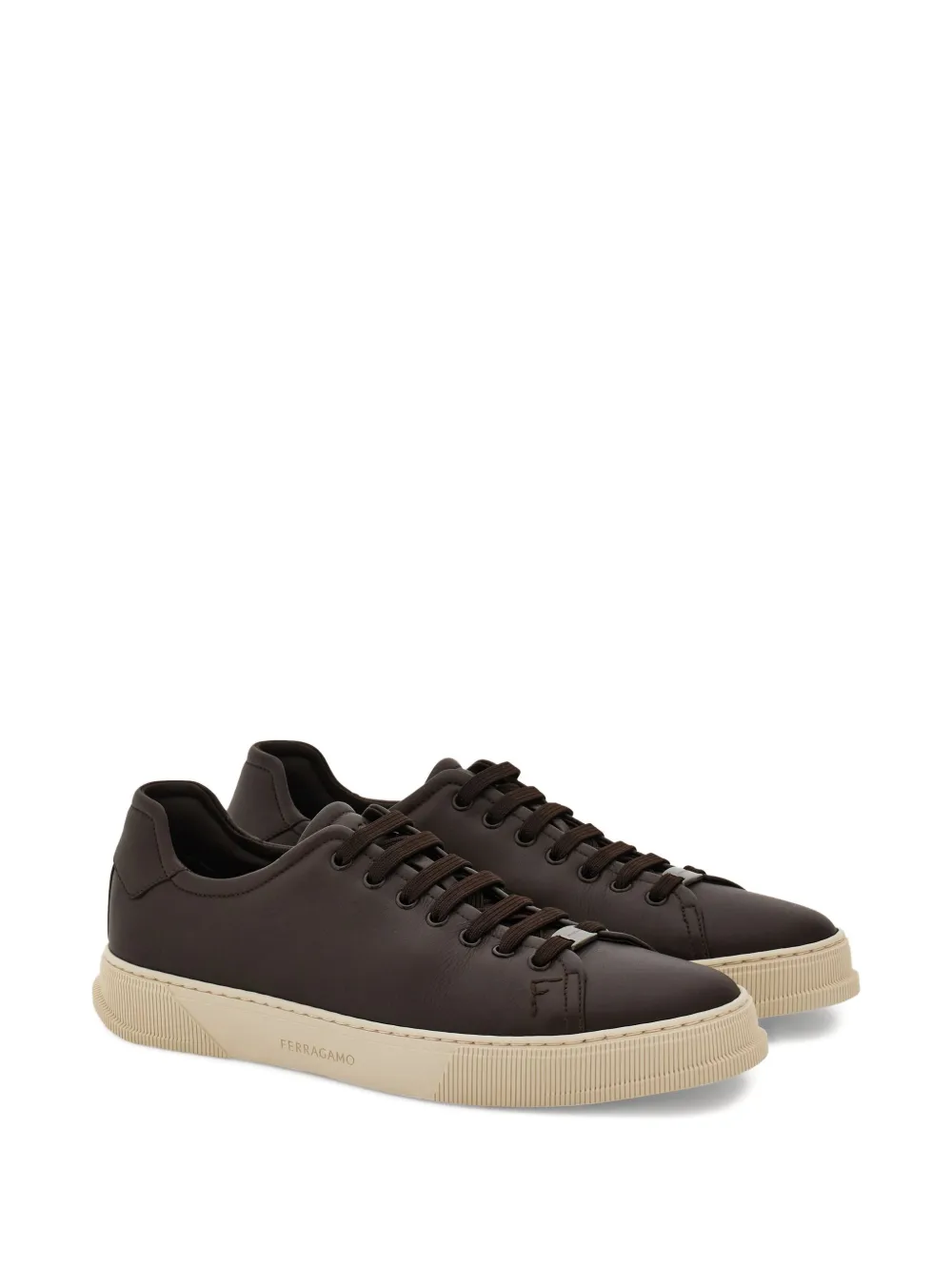 Ferragamo lace-up sneakers Brown