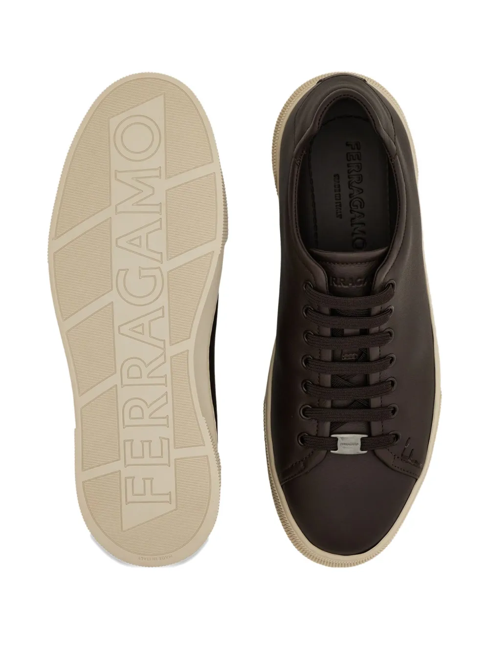 Ferragamo lace-up sneakers Brown