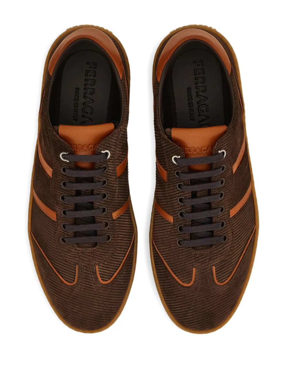 Ferragamo Suède sneakers Bruin