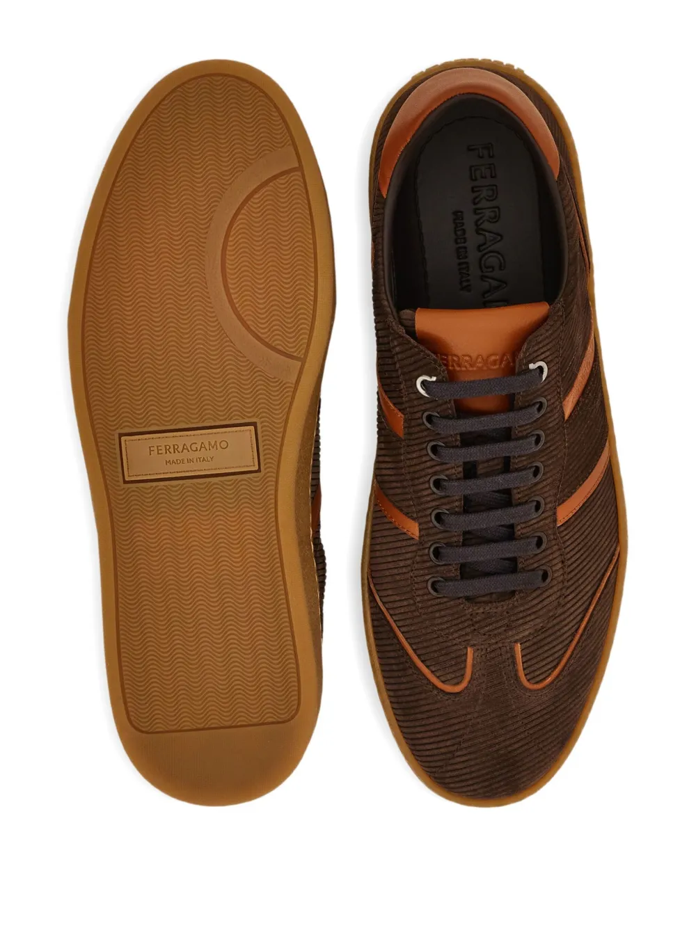Ferragamo Suède sneakers Bruin