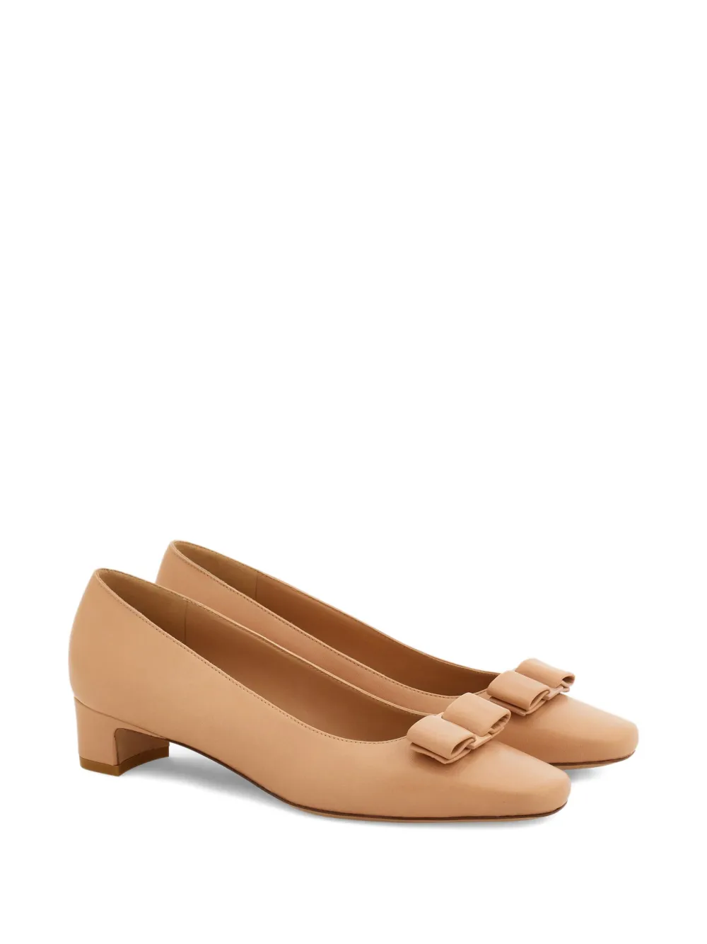 Ferragamo 30mm Iconic bow pumps Neutrals