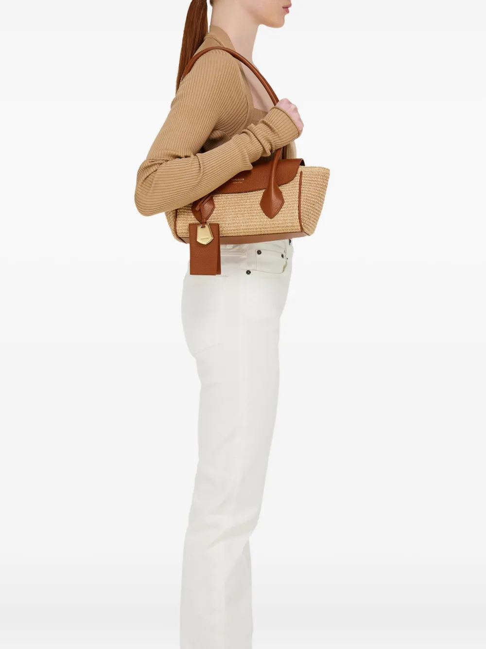 Ferragamo East-West kleine shopper - Beige