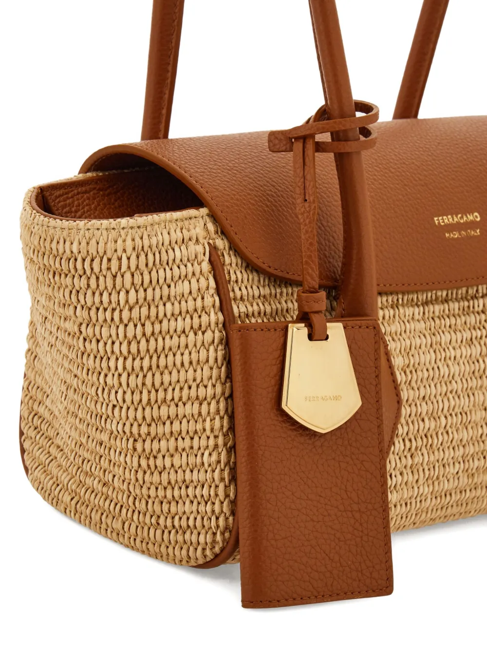 Ferragamo East-West kleine shopper Beige