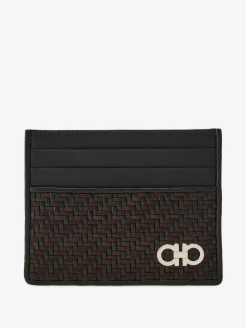 Ferragamo 간치니 우븐 패널 카드 케이스