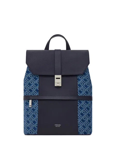 Ferragamo monogram-jacquard backpack