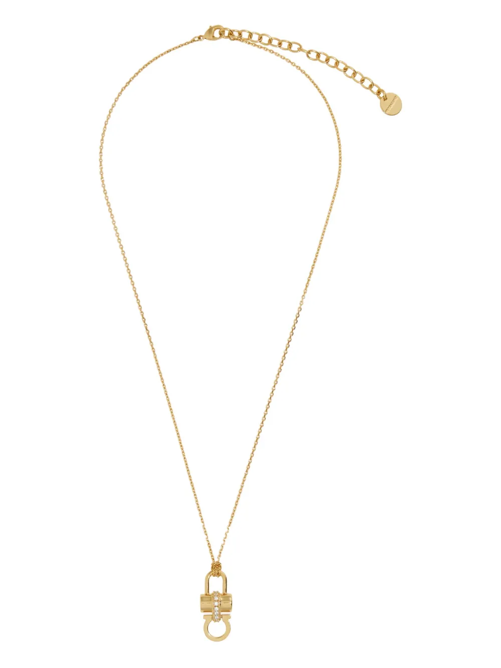 Ferragamo padlock pendant necklace | Gold | Image 1