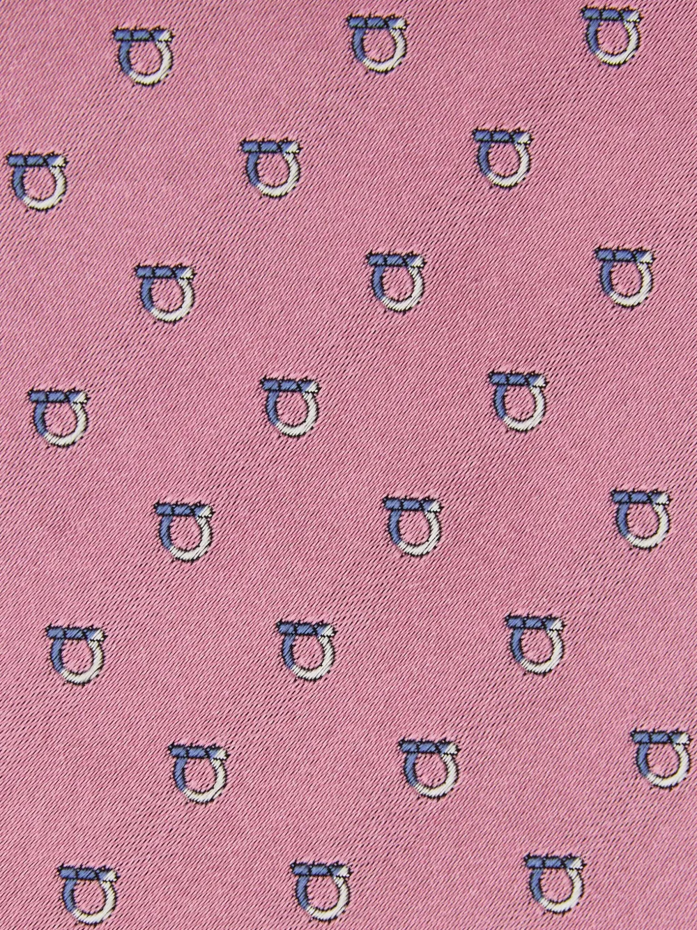 Ferragamo Two Tone Gancini Jacquard Tie In Pink