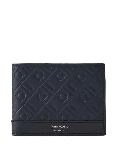 Ferragamo Gancini-embossed bi-fold wallet