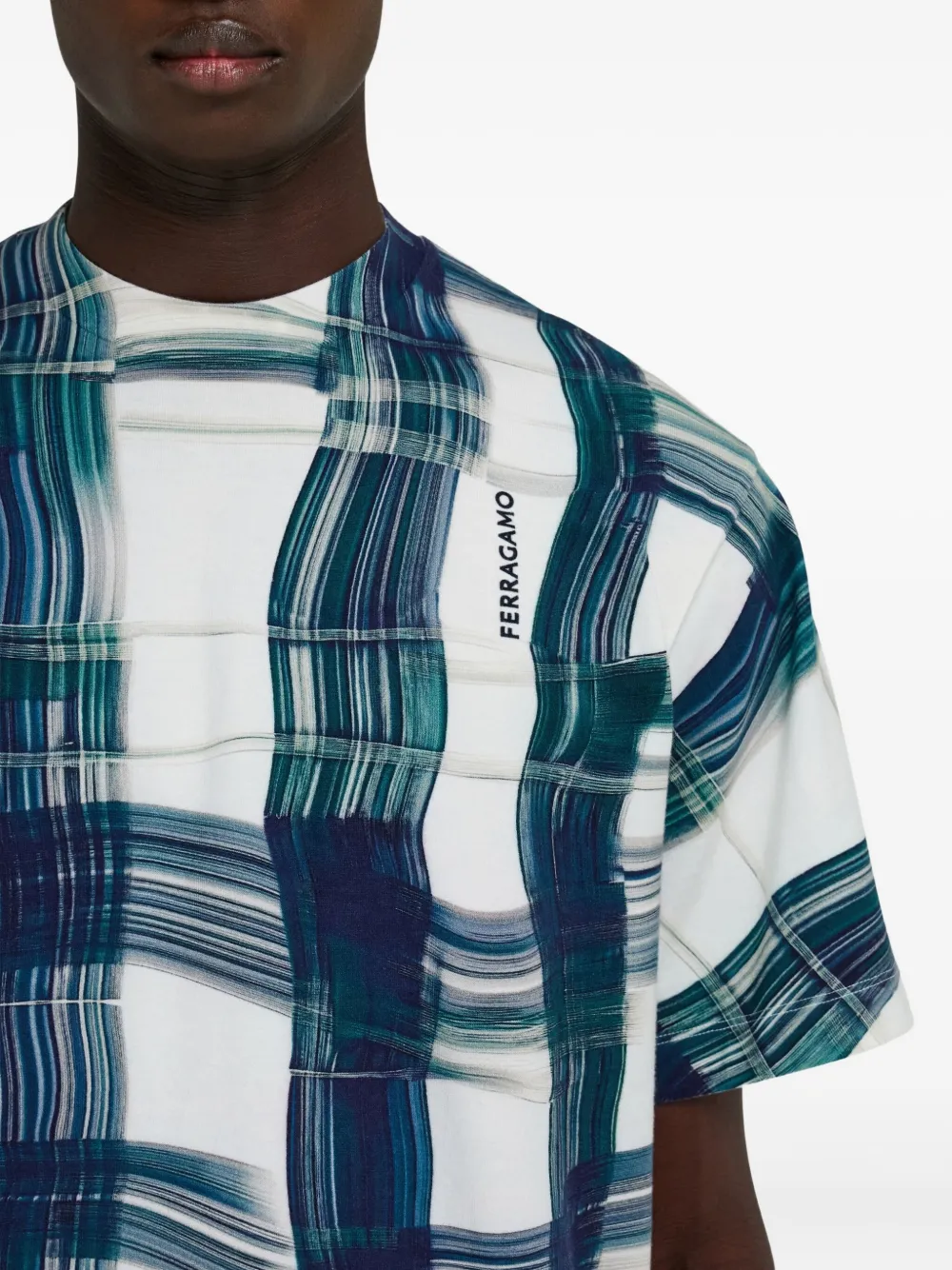 Ferragamo Tartan-check T-shirt