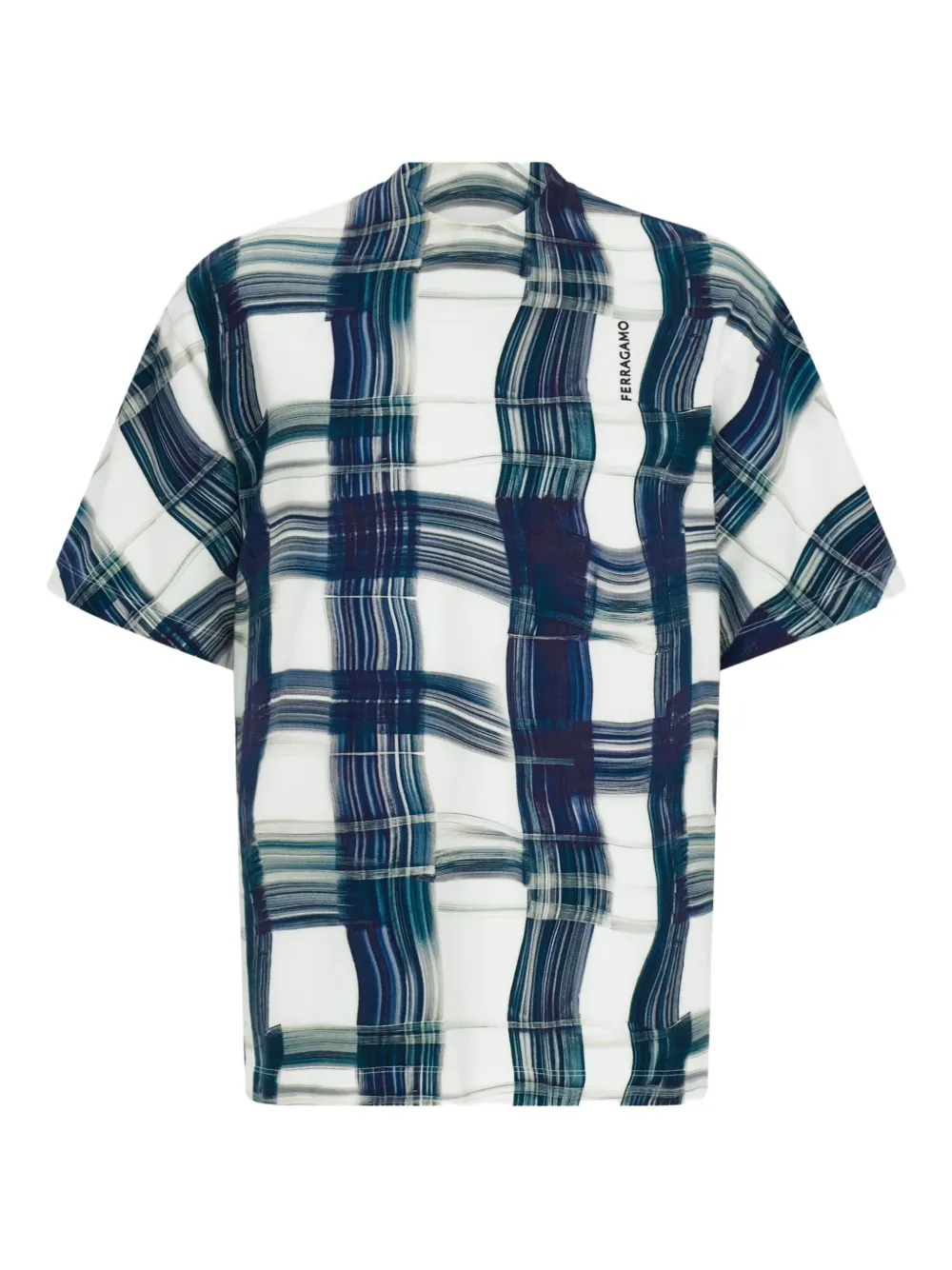 Ferragamo tartan-check T-shirt | White | Image 1