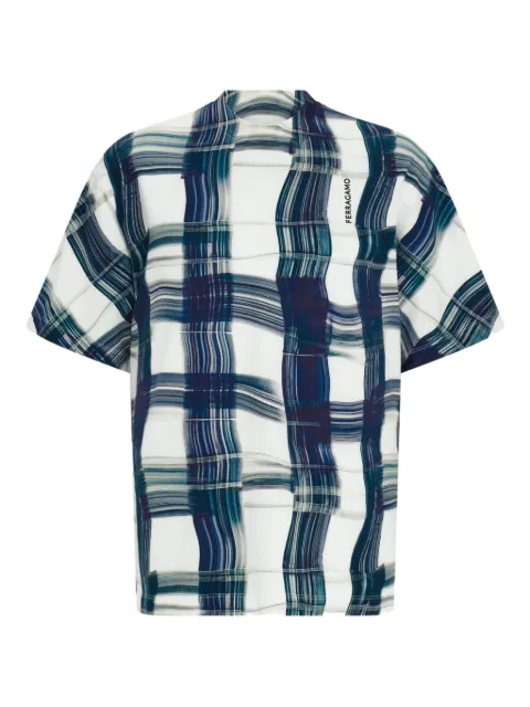 Ferragamo tartan-check T-shirt