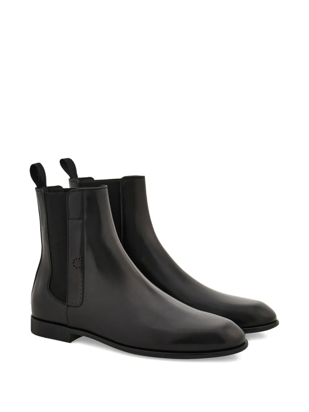 Ferragamo leather boots Black
