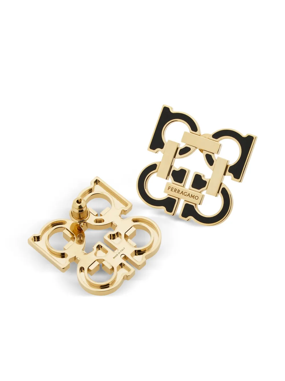 Ferragamo Four Gancini Clip On Earrings