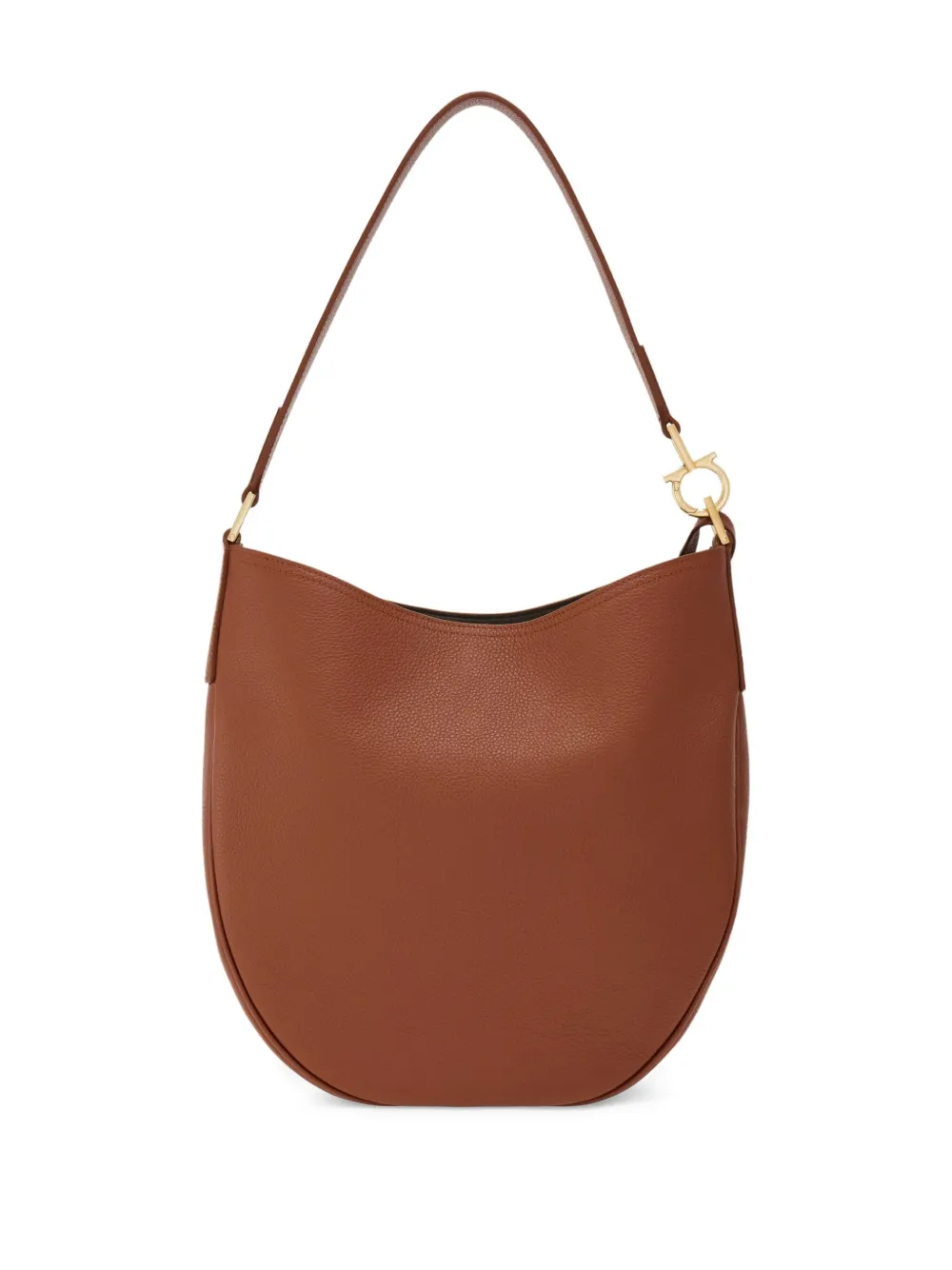 Ferragamo Leren schoudertas Bruin