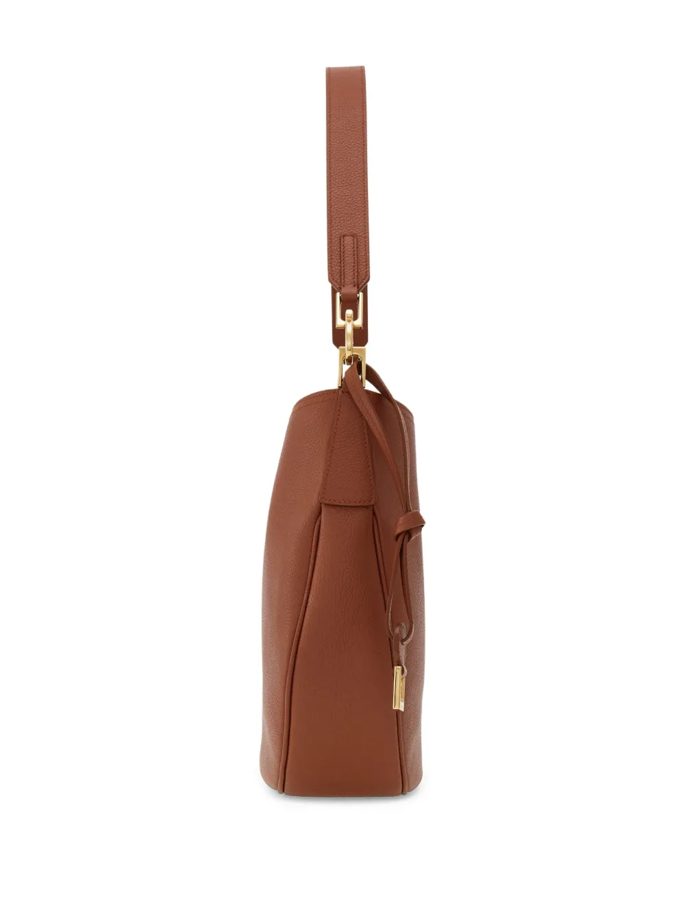 Ferragamo Leren schoudertas Bruin