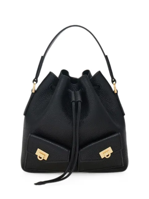 Ferragamo Gancini leather bucket bag