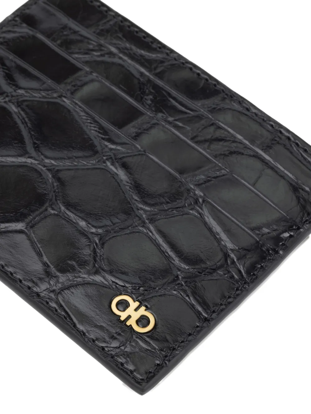 Ferragamo Gancini Cardholder In Black