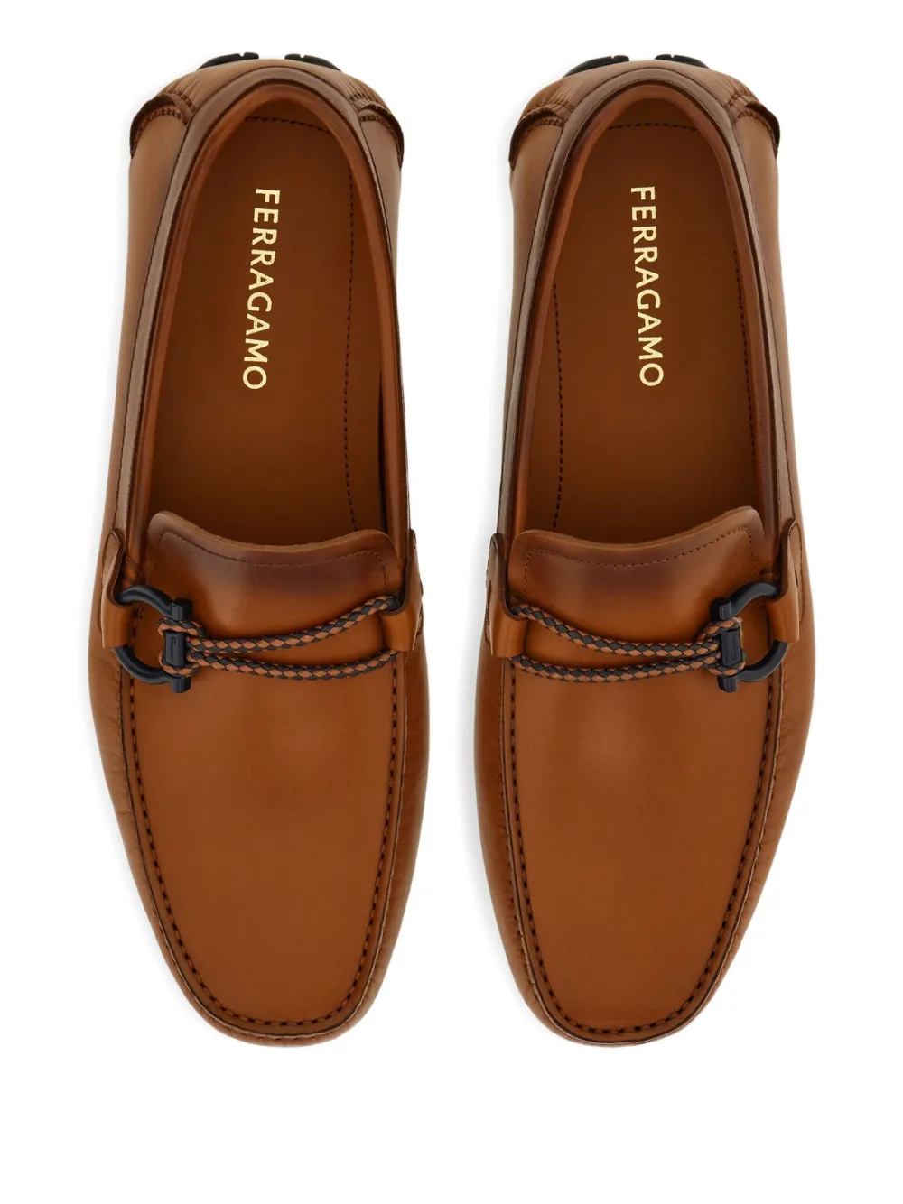 Ferragamo leather loafers Neutrals
