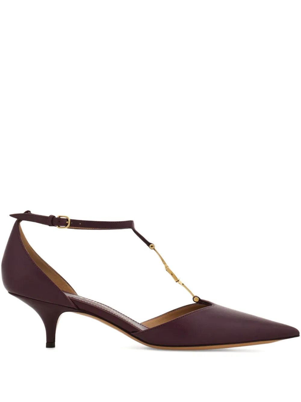 Ferragamo 40mm T-strap buckle pumps Red