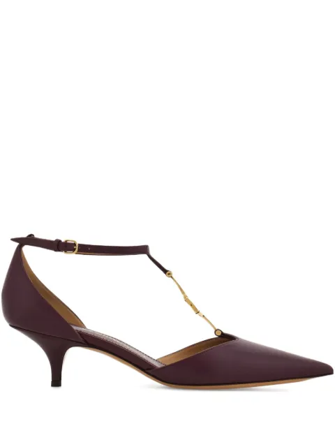 Ferragamo Tストラップ バックル パンプス