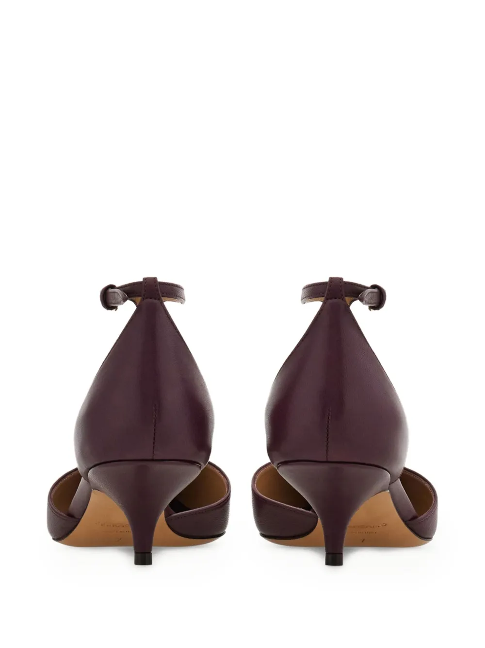 Ferragamo 40 mm pumps met T-bandje en gesp Rood