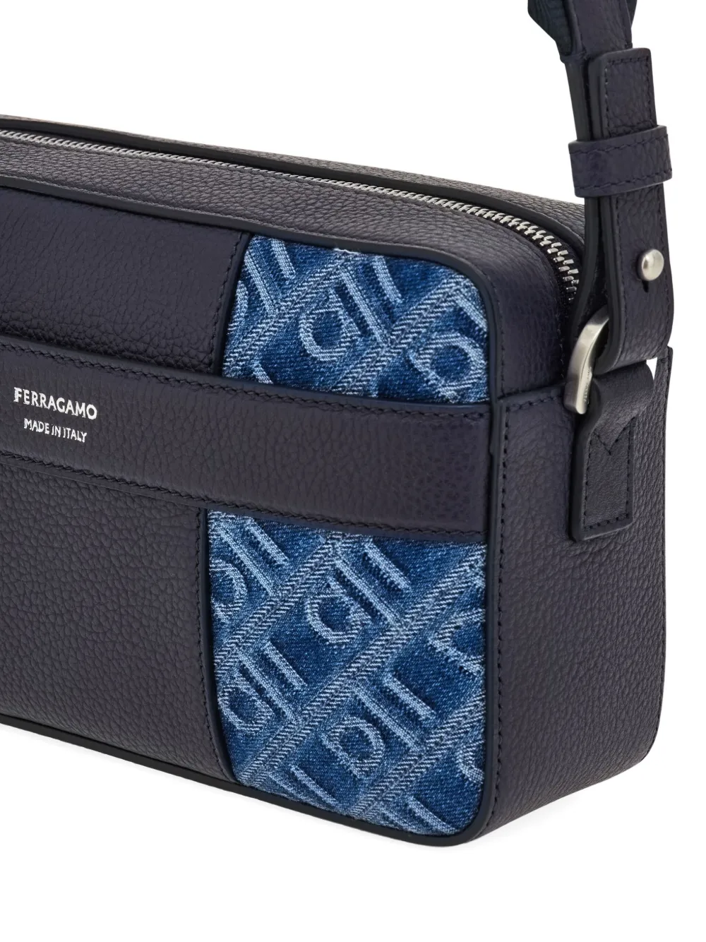 Shop Ferragamo Monogram-jacquard Shoulder Bag