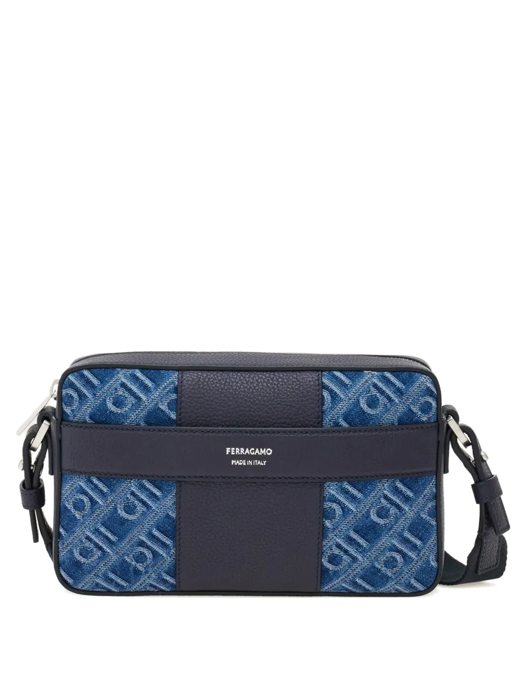 Shop Ferragamo Monogram-jacquard Shoulder Bag