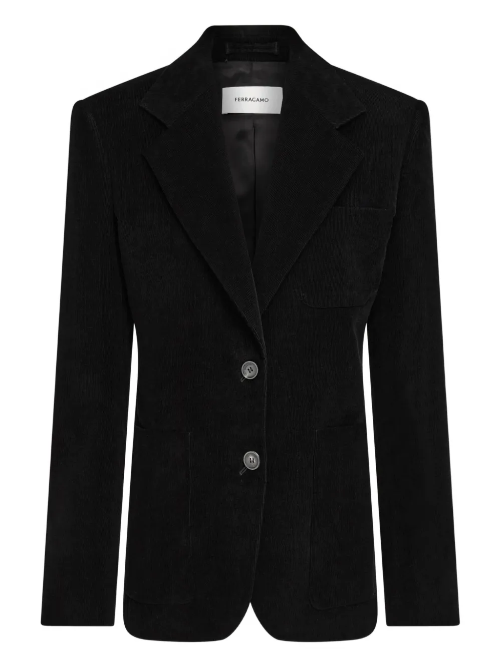 Ferragamo Ribfluwen blazer Zwart