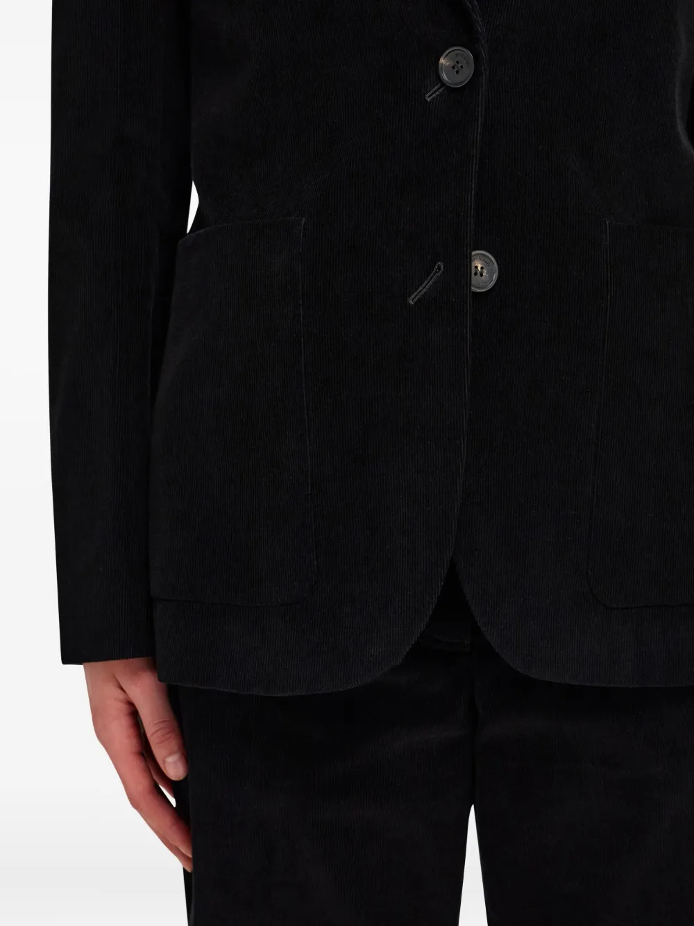 Ferragamo Ribfluwen blazer Zwart
