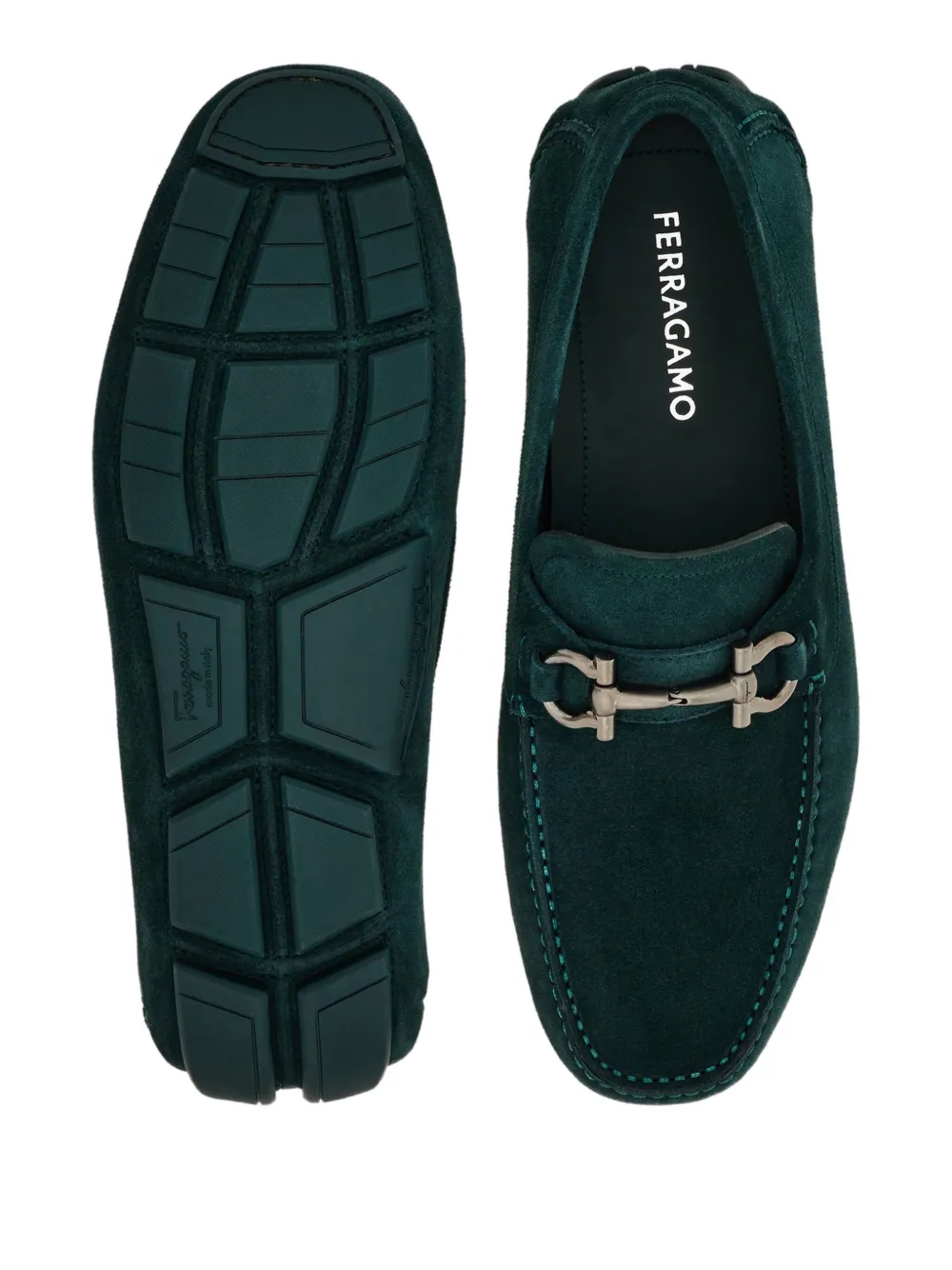 Ferragamo Gancini loafers Green