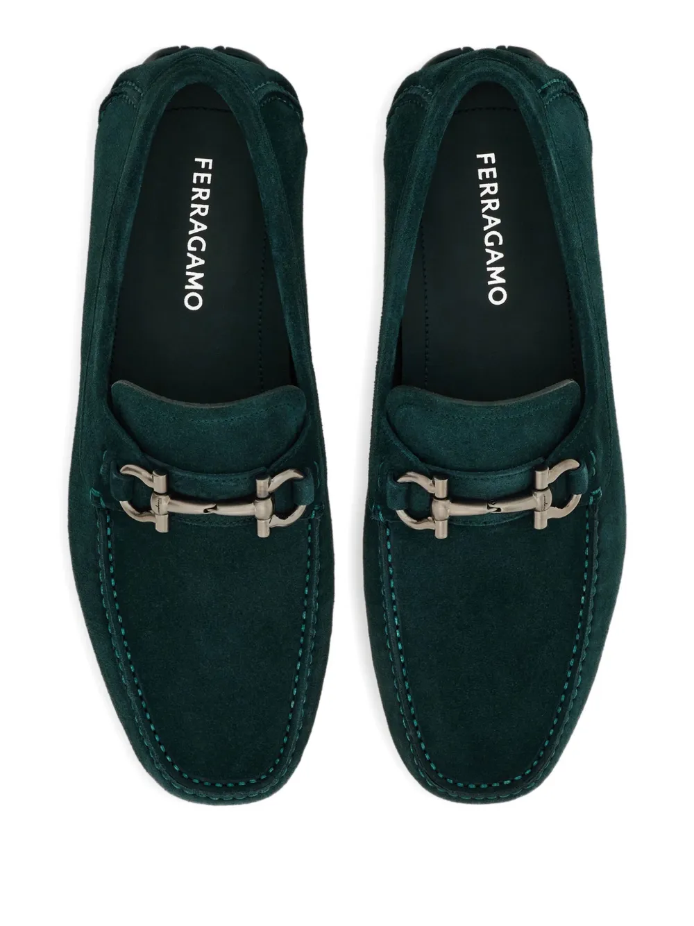 Ferragamo Gancini loafers Green