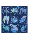 Ferragamo patchwork-print silk scarf - Blue