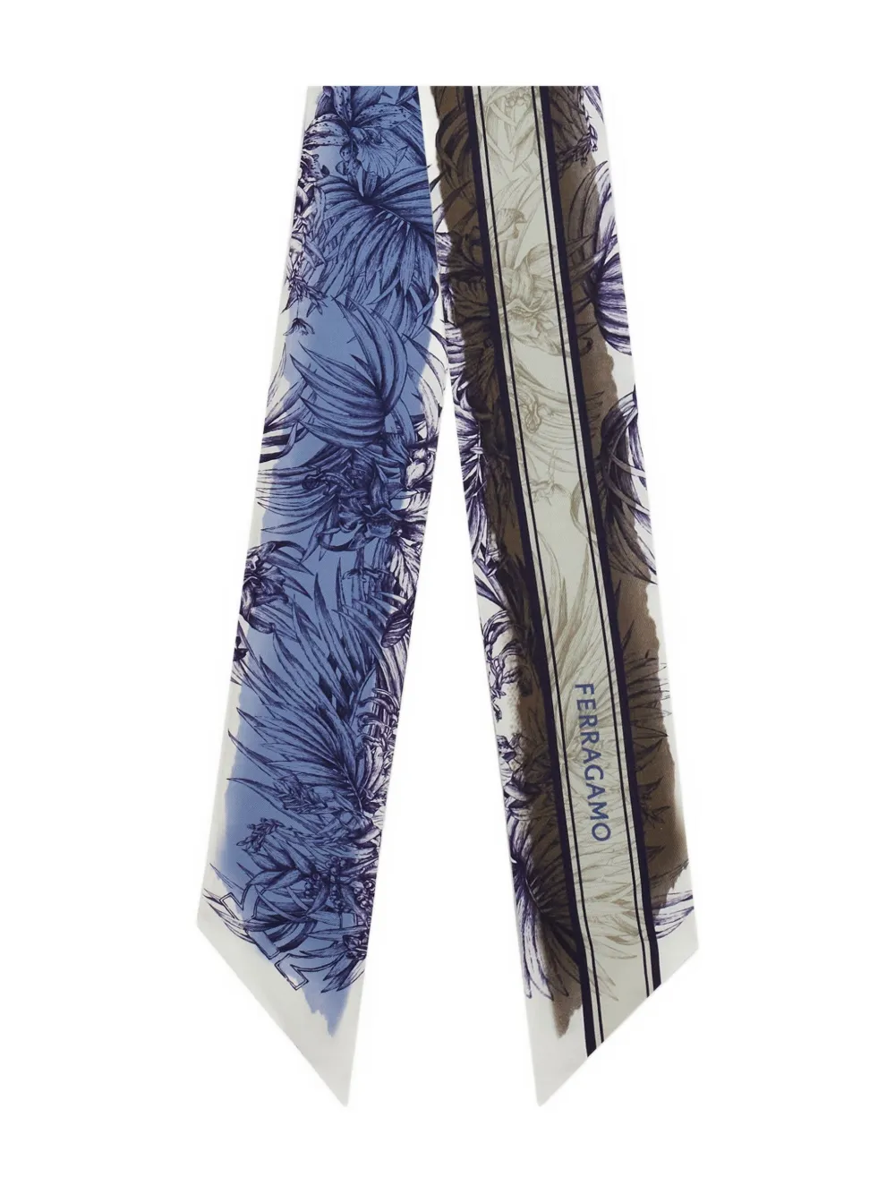 Ferragamo Zijden sjaal Blauw