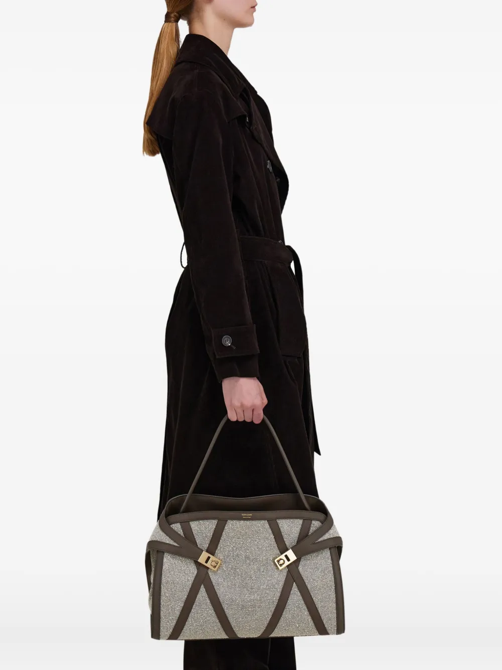 Ferragamo Hug schoudertas Wit