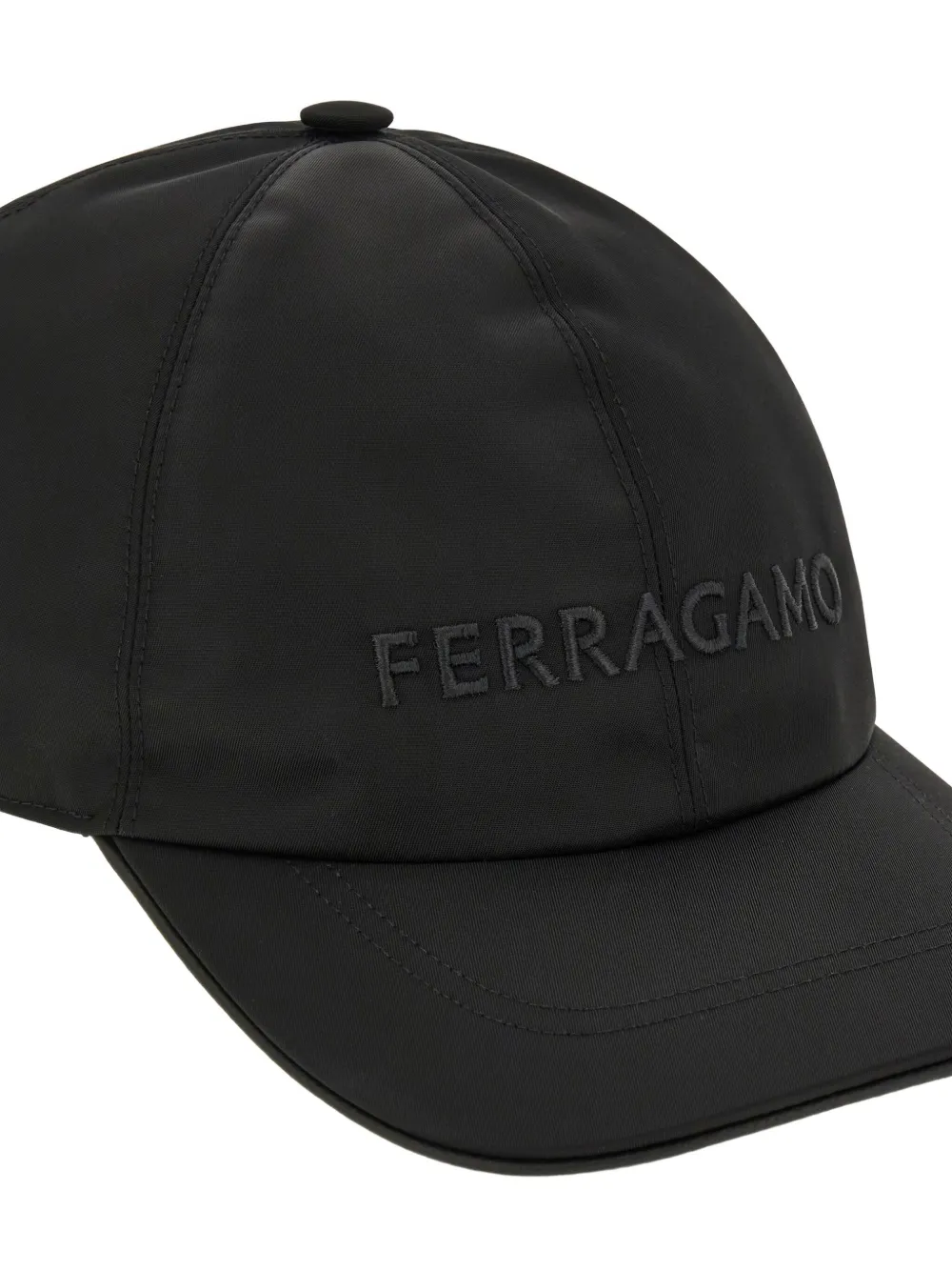 Ferragamo Embroidered-logo Baseball Cap In Black